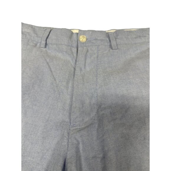 Polo by Ralph Lauren Preston Flat Front 100% Cotton Blue Chino Shorts Sz 31 - Picture 3 of 10